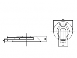 Stecktellerplatte 300-400 mit Halter links